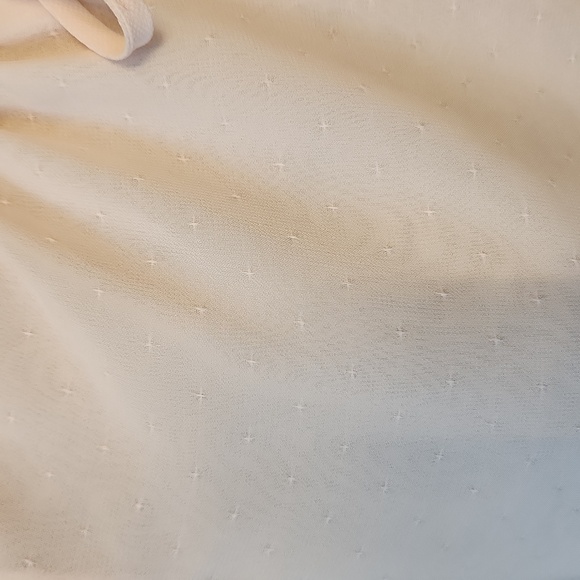 Torrid Light Pink Sleeveless V-Neck Dobby Chiffon Ruffle Blouse | Women's Size 0 - Picture 2 of 10